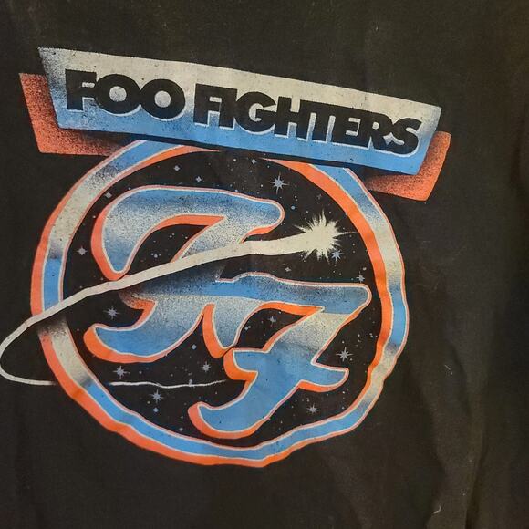FOO FIGHTERS (2018) Official FF Band Logo Space Crest Comet T-Shirt Size Large - Picture 2 of 5